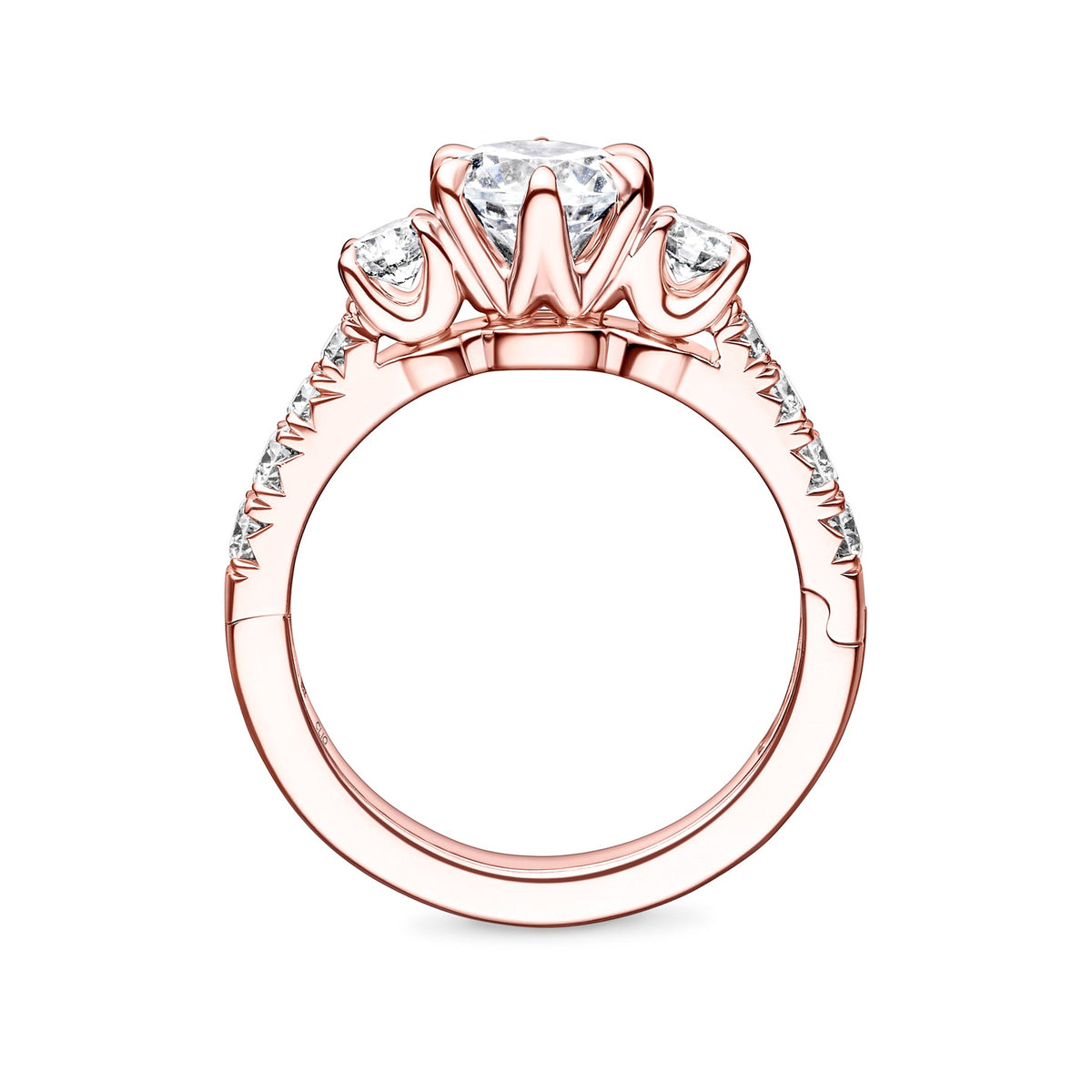 Devaraux Three Stone Diamond Engagement Ring