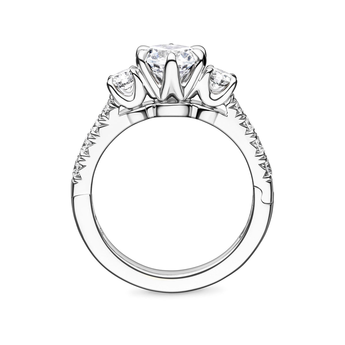 Devaraux Three Stone Diamond Engagement Ring