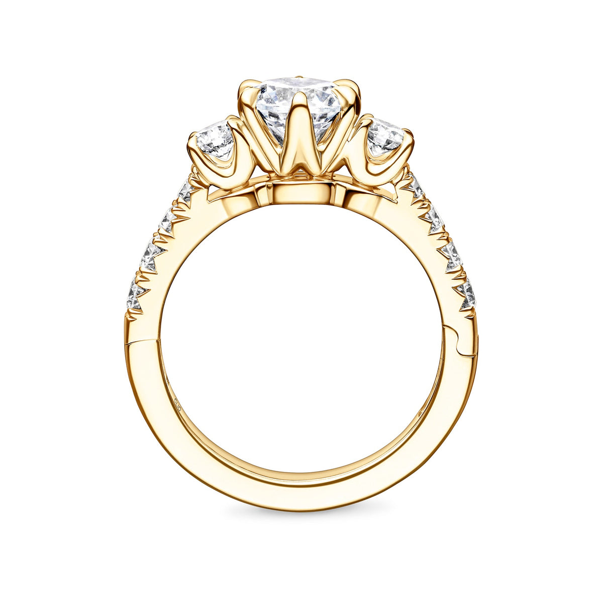 Devaraux Three Stone Diamond Engagement Ring