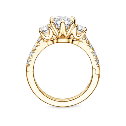 Devaraux Three Stone Diamond Engagement Ring