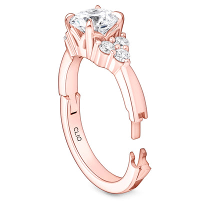 Lombard Diamond Engagement Ring with Side Stones