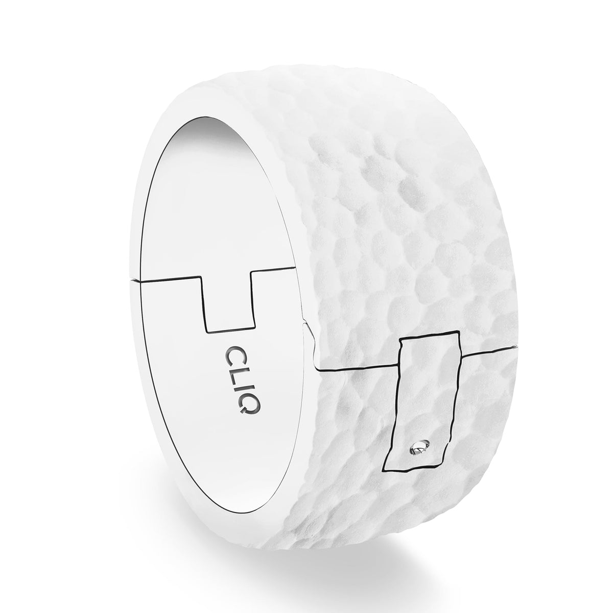 Classic Band with Hammered Finish, 10mm