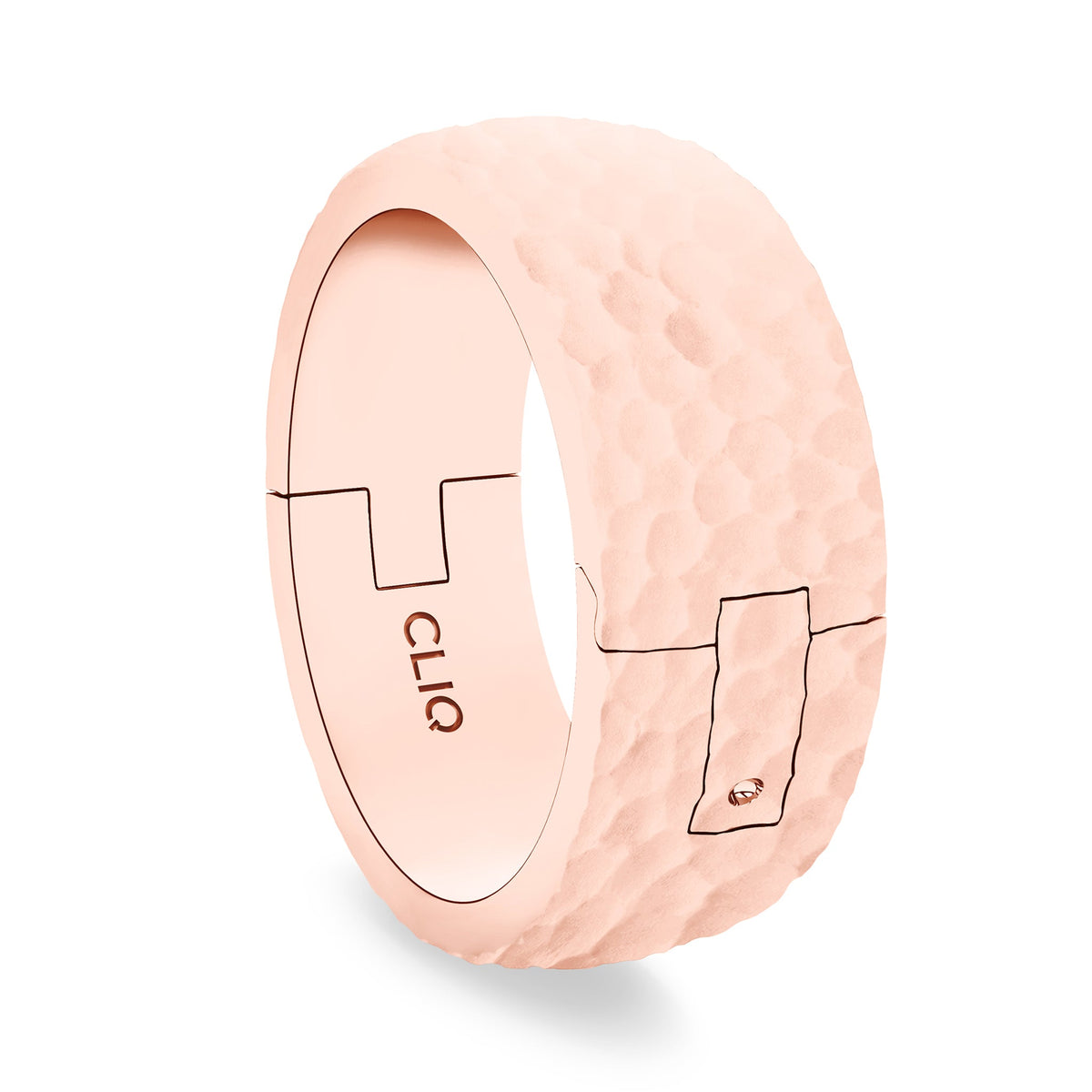 Classic Band with Hammered Finish, 8mm