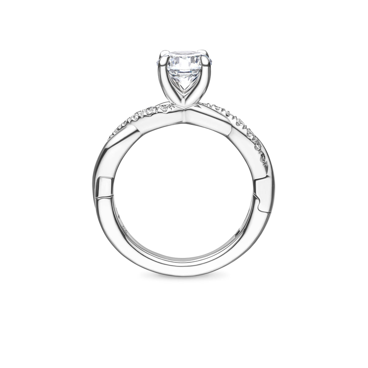 Ridley Solitaire Engagement Ring with Side Stones