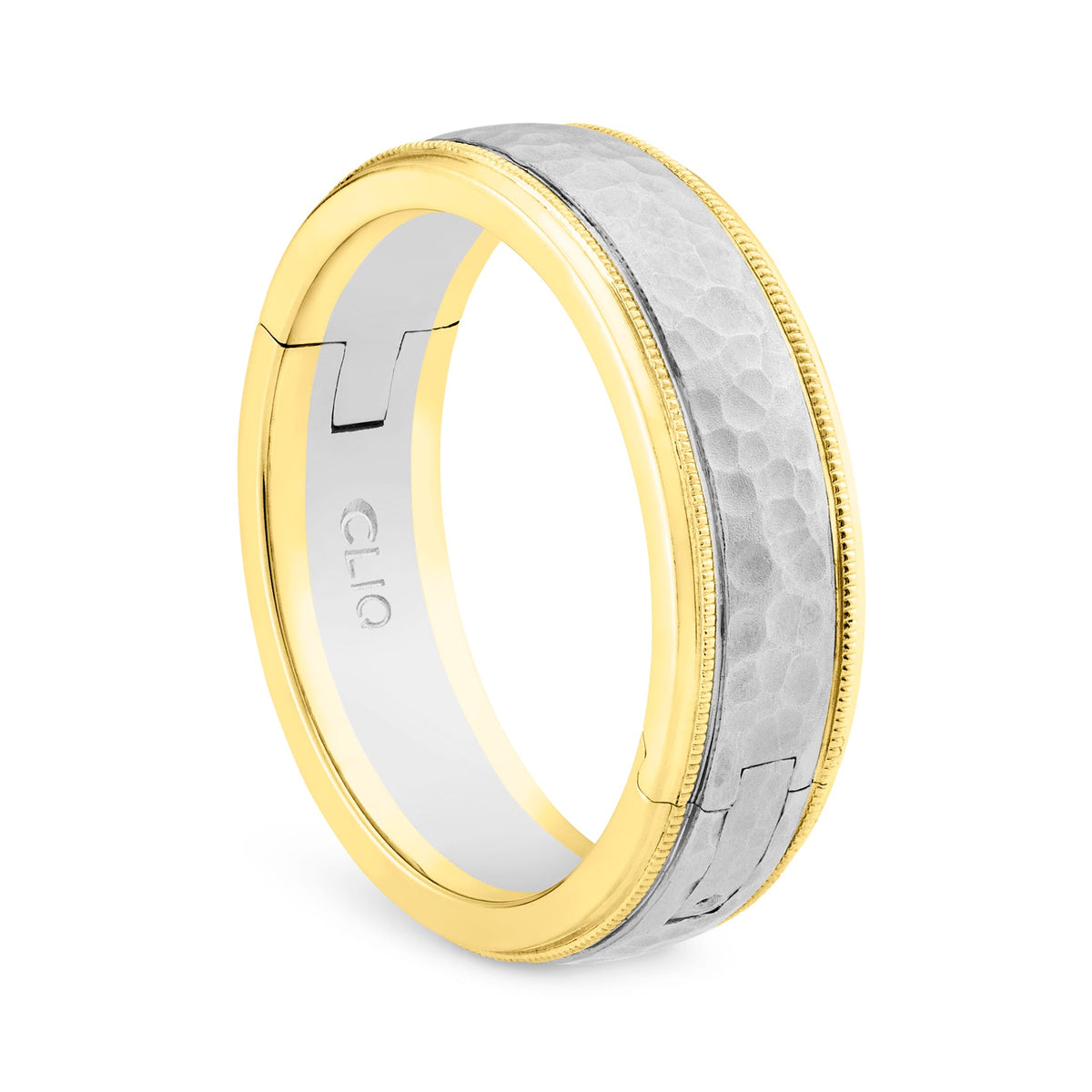 Sutton Two-Tone Band with Hammered Center
