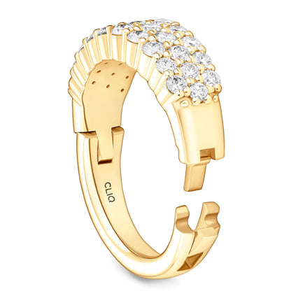 Huntington Tapered Three Row Diamond Band
