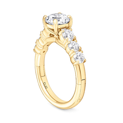 Addison Diamond Engagement Ring with Side Stones