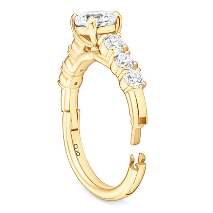 Addison Diamond Engagement Ring with Side Stones