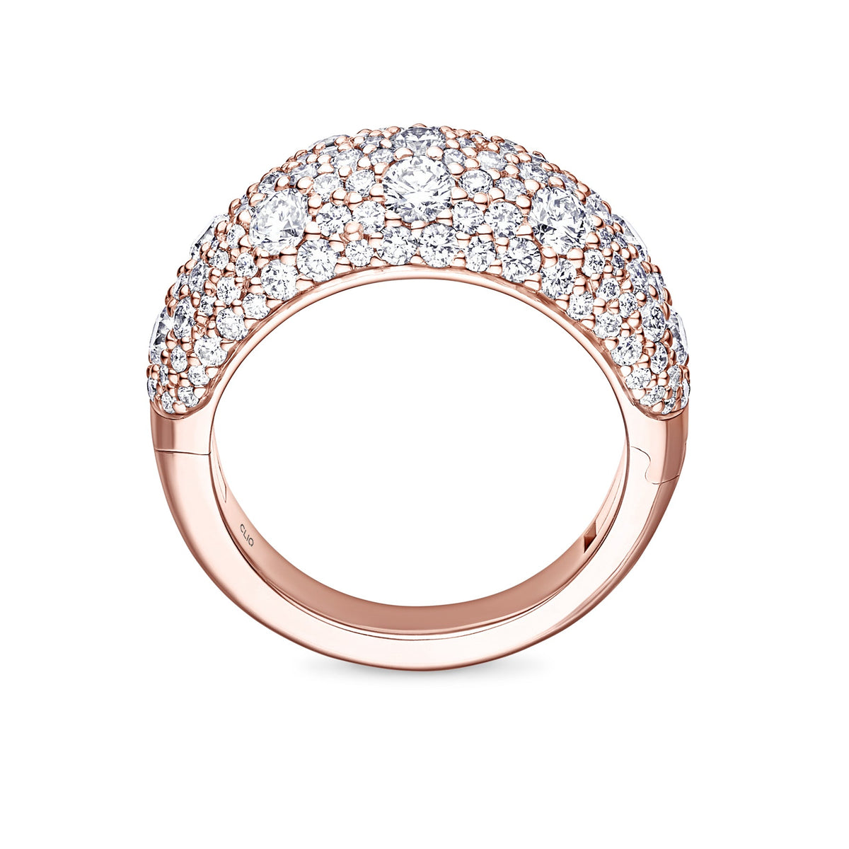 Verbier Domed Pave Diamond Band
