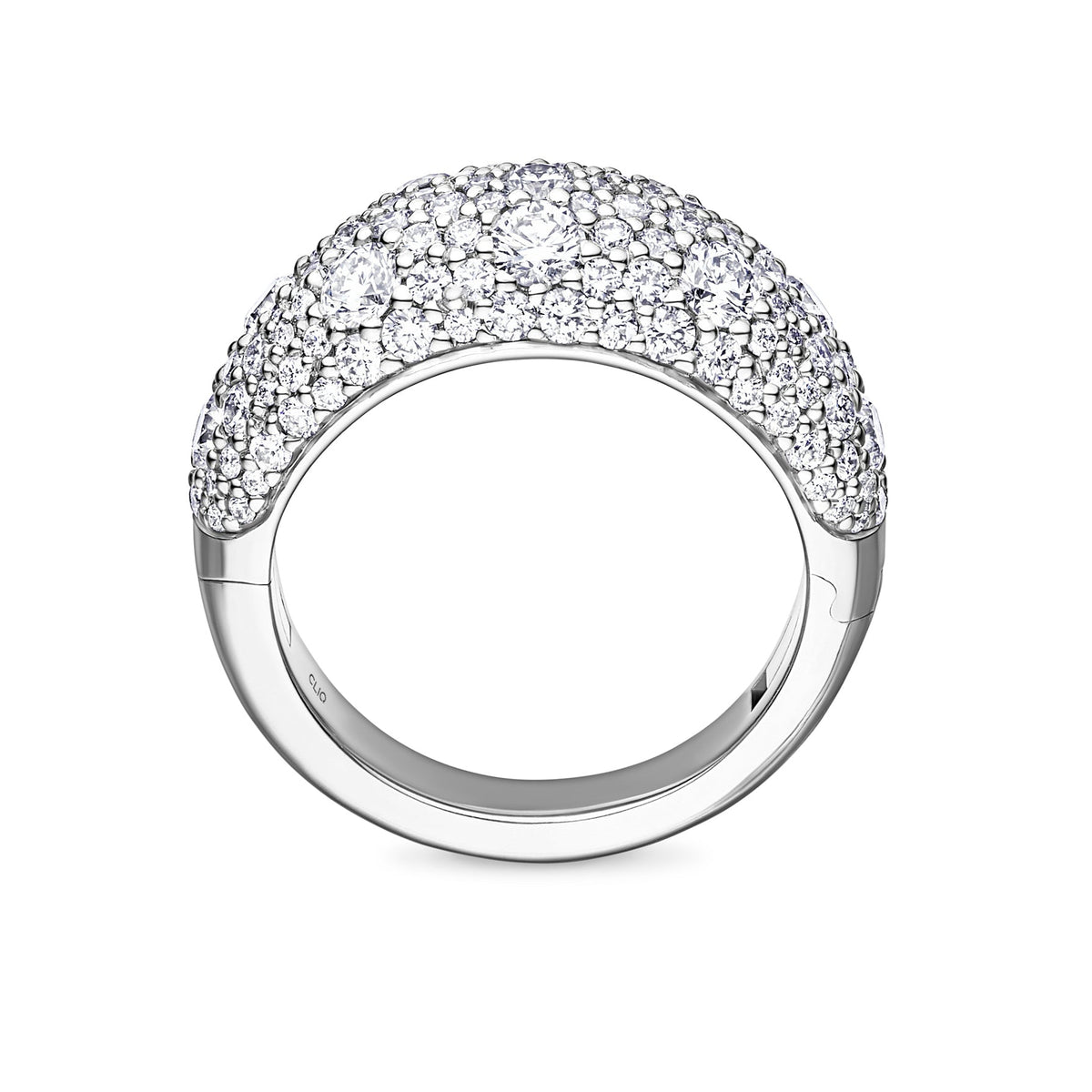Verbier Domed Pave Diamond Band
