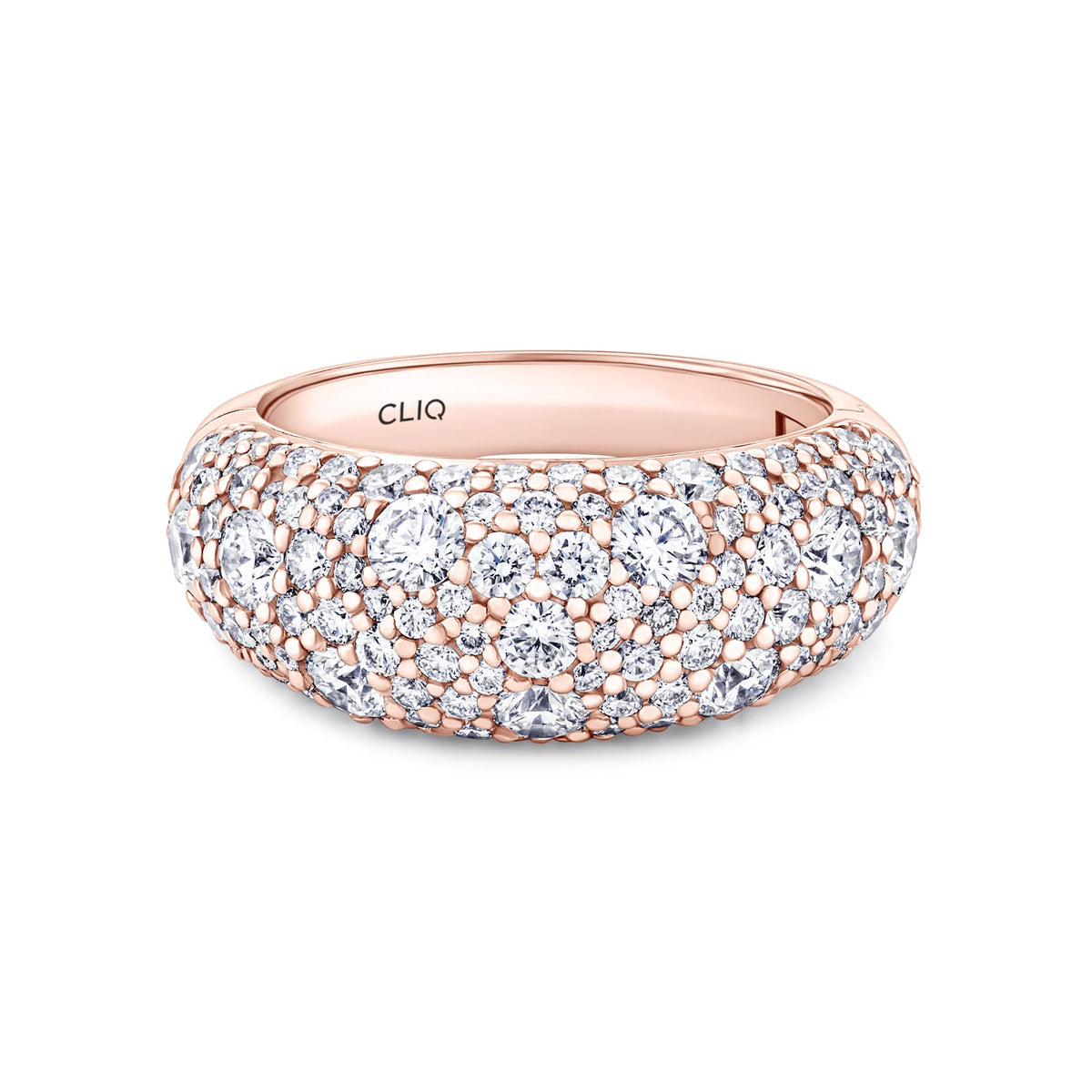 Verbier Domed Pave Diamond Band