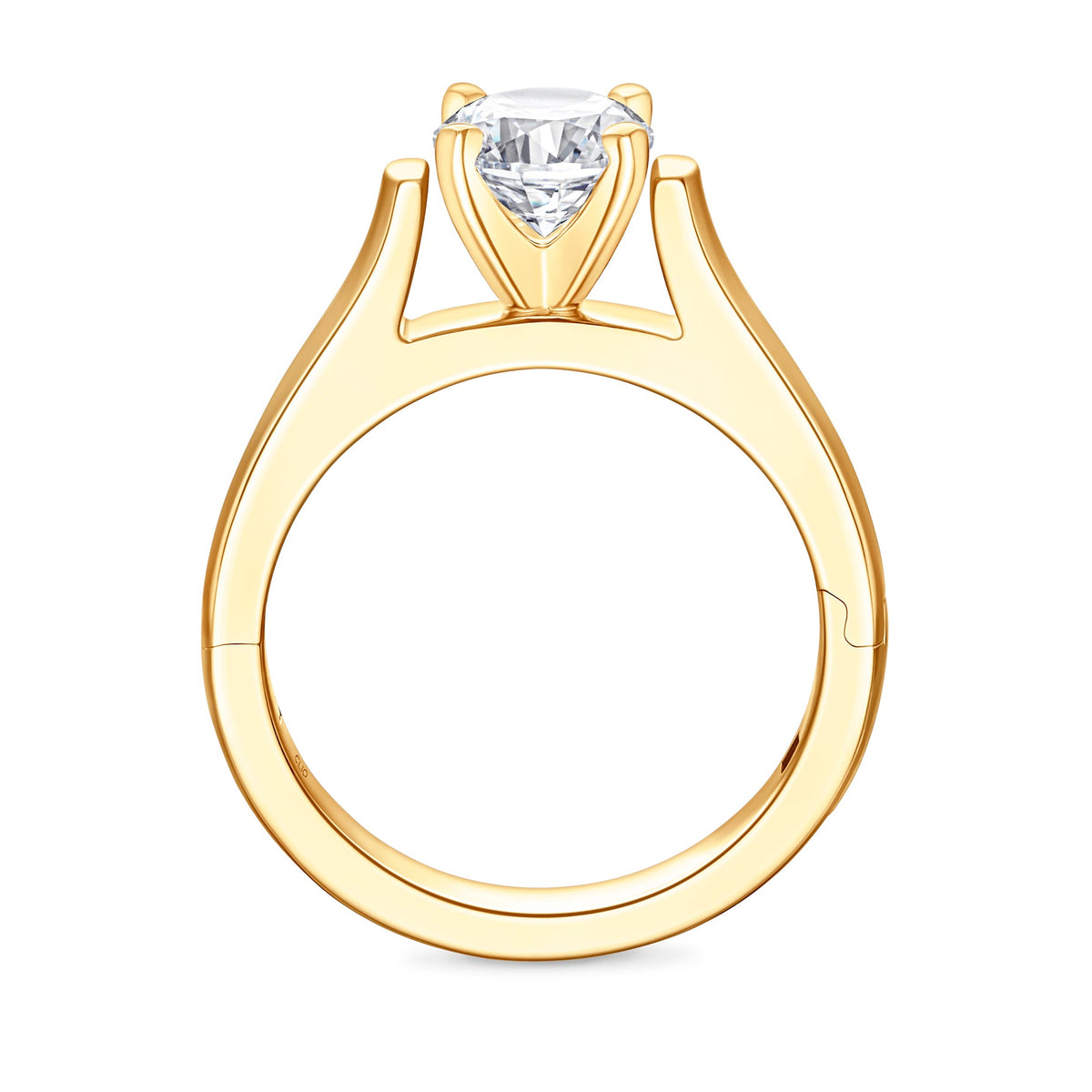 Parthenon Cathedral Solitaire Engagement Ring