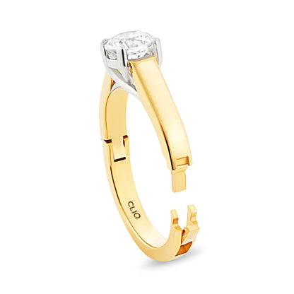 Trellis Solitaire Engagement Ring
