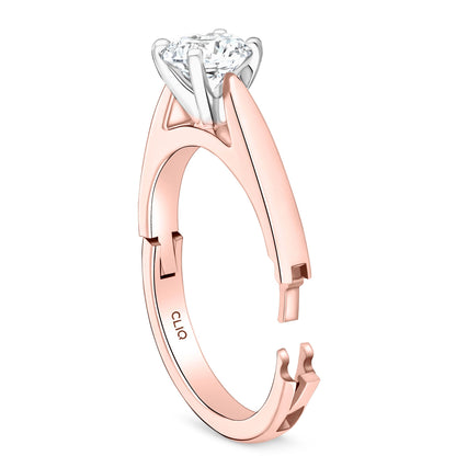 SoftPointe Cathedral Solitaire Engagement Ring