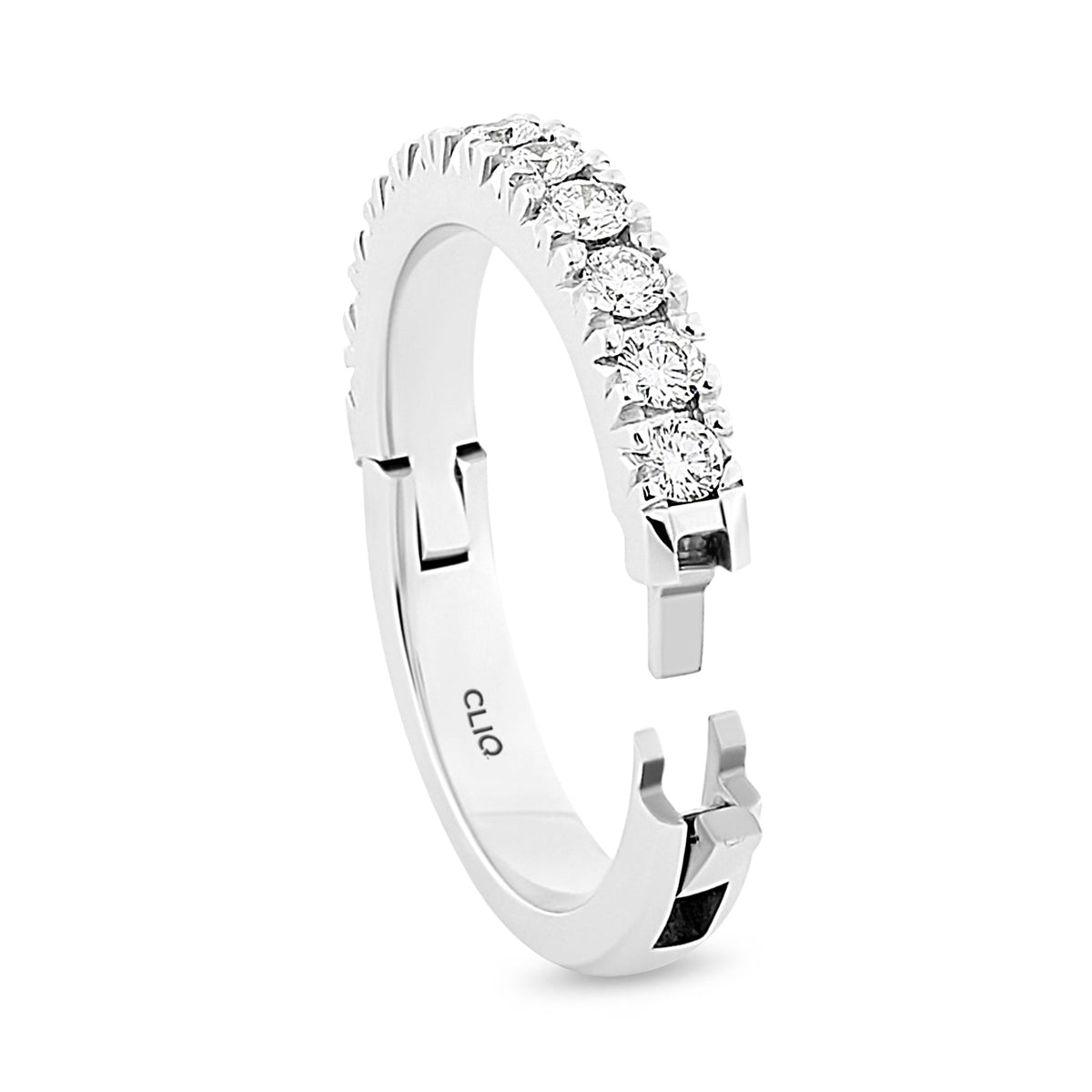 Parisienne French Pave Set Diamond Band