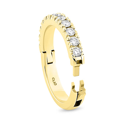 Parisienne French Pave Set Diamond Band