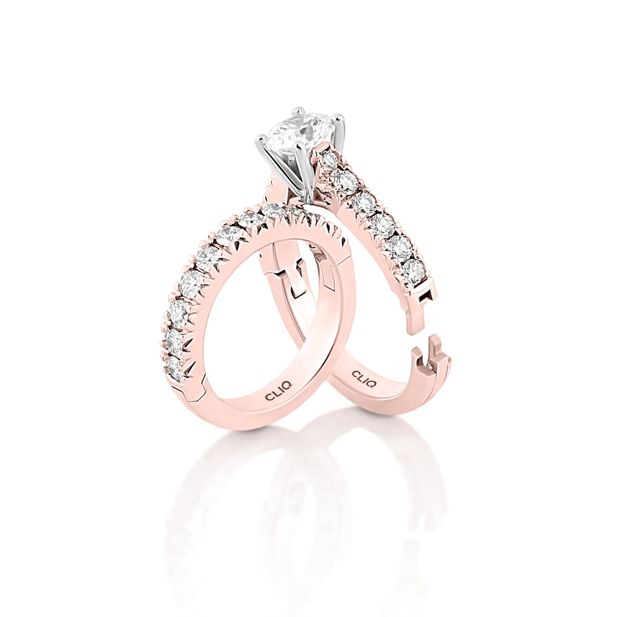Parisienne Engagement Ring with Side Stones