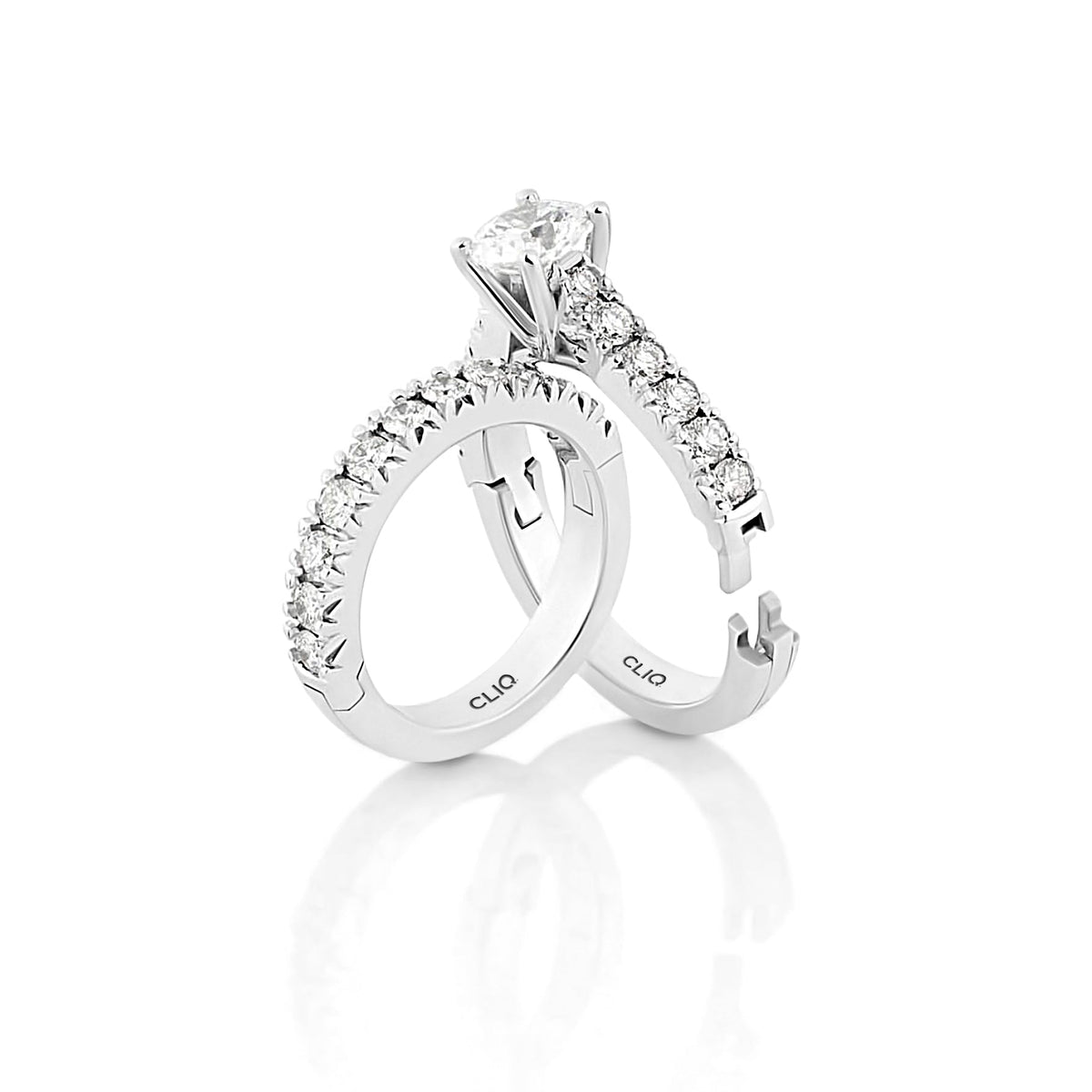 Parisienne Engagement Ring with Side Stones