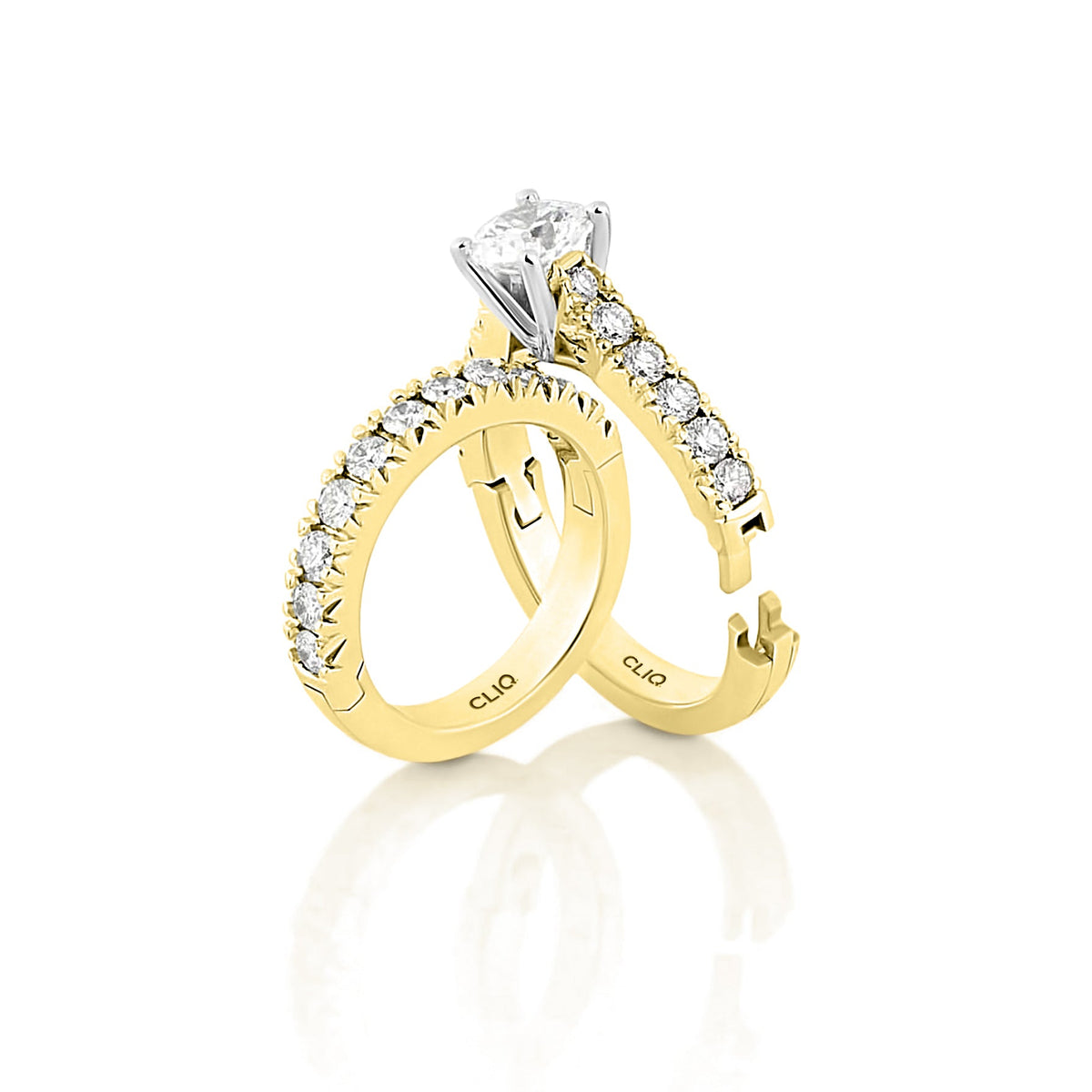 Parisienne Engagement Ring with Side Stones