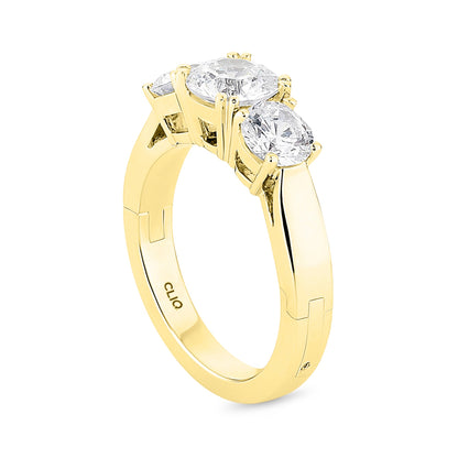 Triplet Three Stone Ring