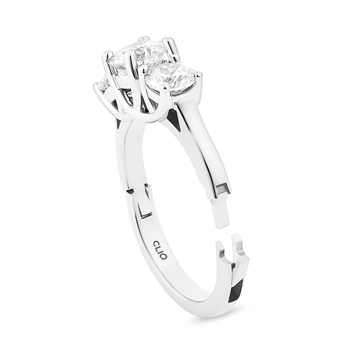 Trellis Three Stone Ring