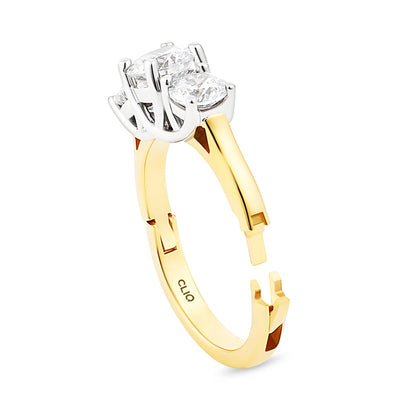Trellis Three Stone Ring