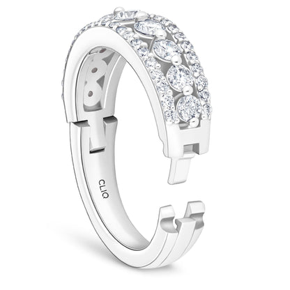 Addilyn Tapered Three Row Diamond Band