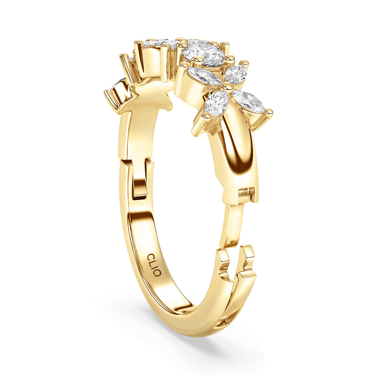 La Fleur Mixed Cut Diamond Band