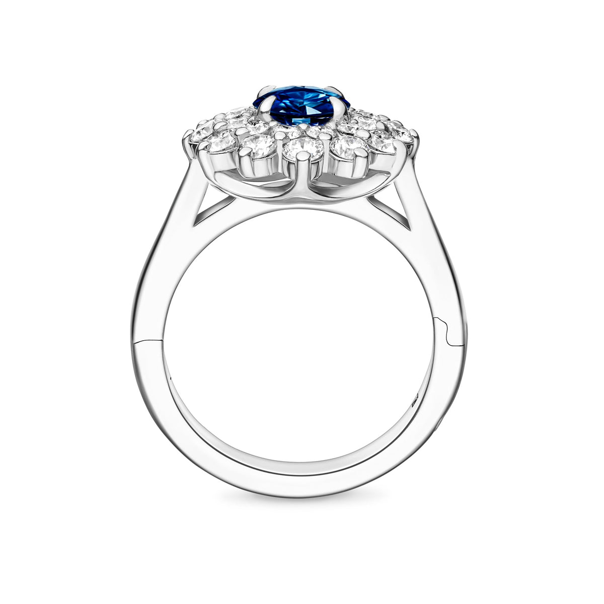 Victoria Diamond + Sapphire Cluster Ring