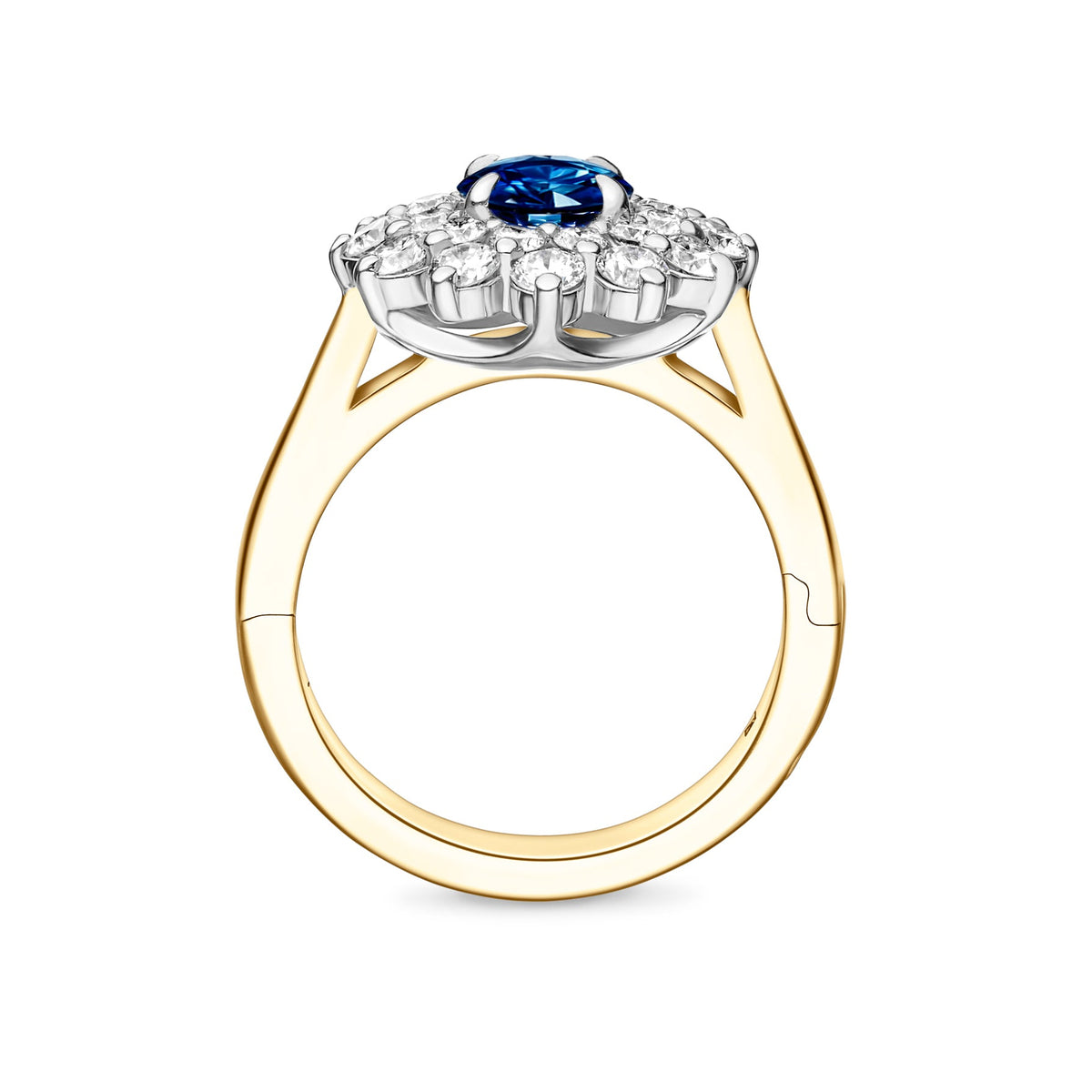 Victoria Diamond + Sapphire Cluster Ring