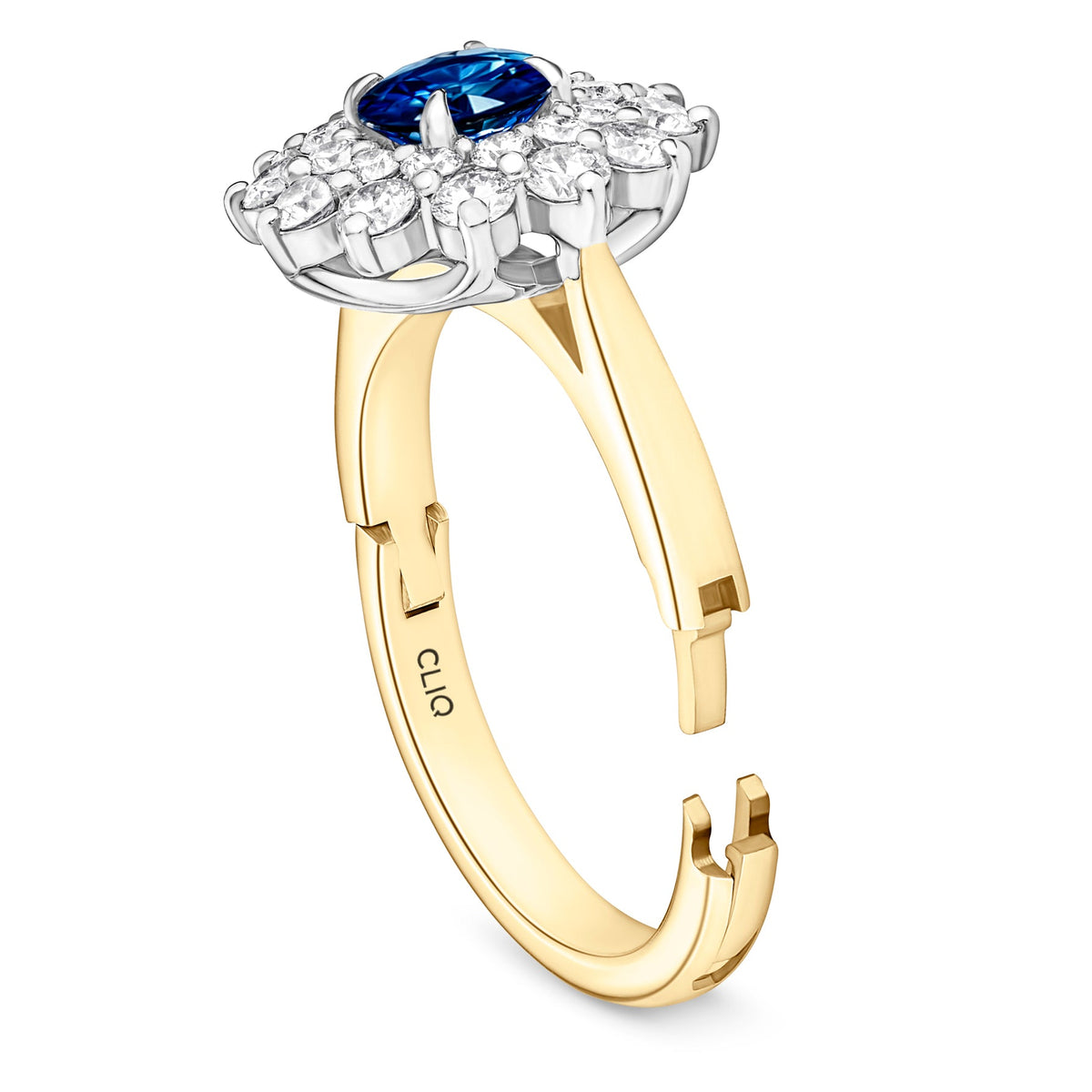 Victoria Diamond + Sapphire Cluster Ring