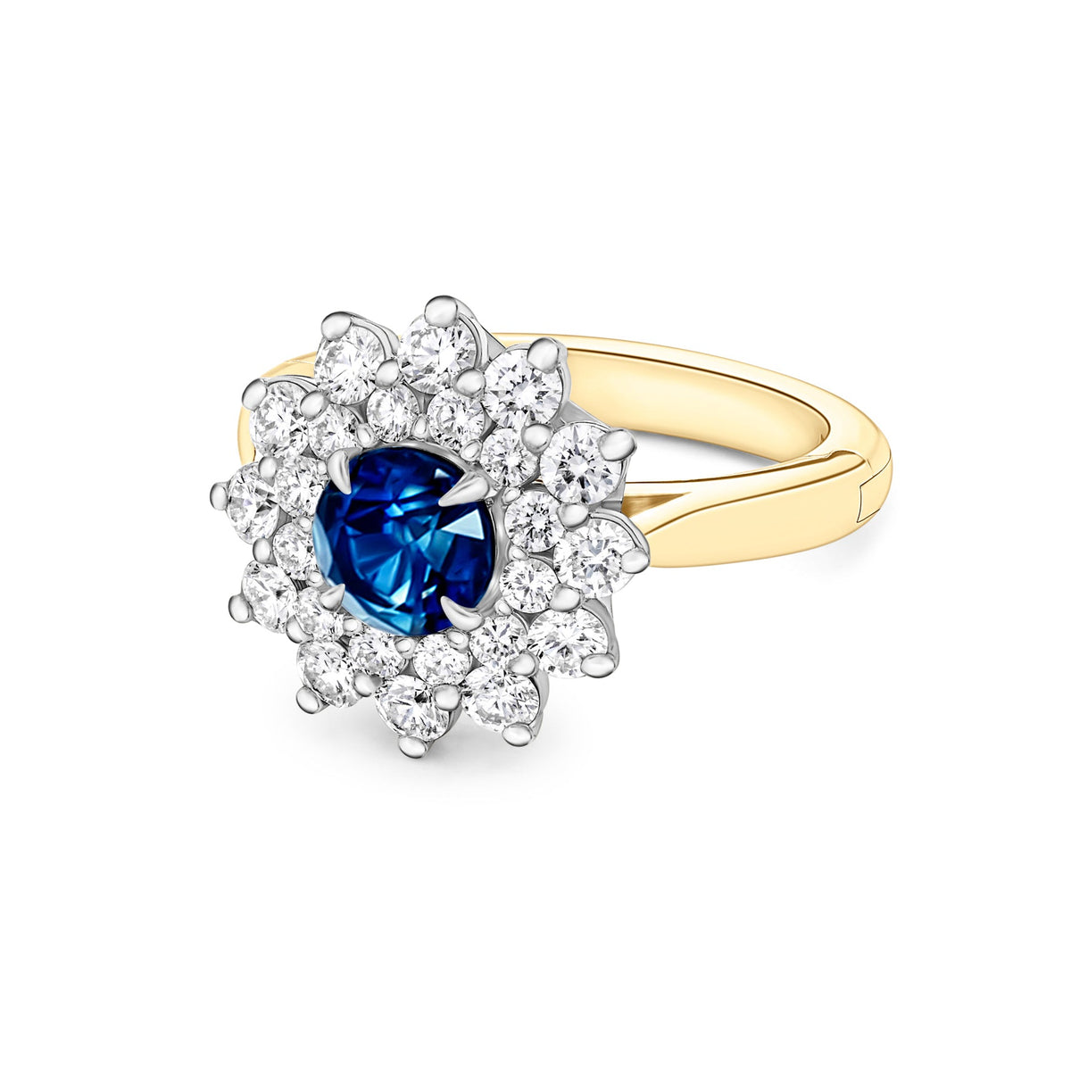 Victoria Diamond + Sapphire Cluster Ring