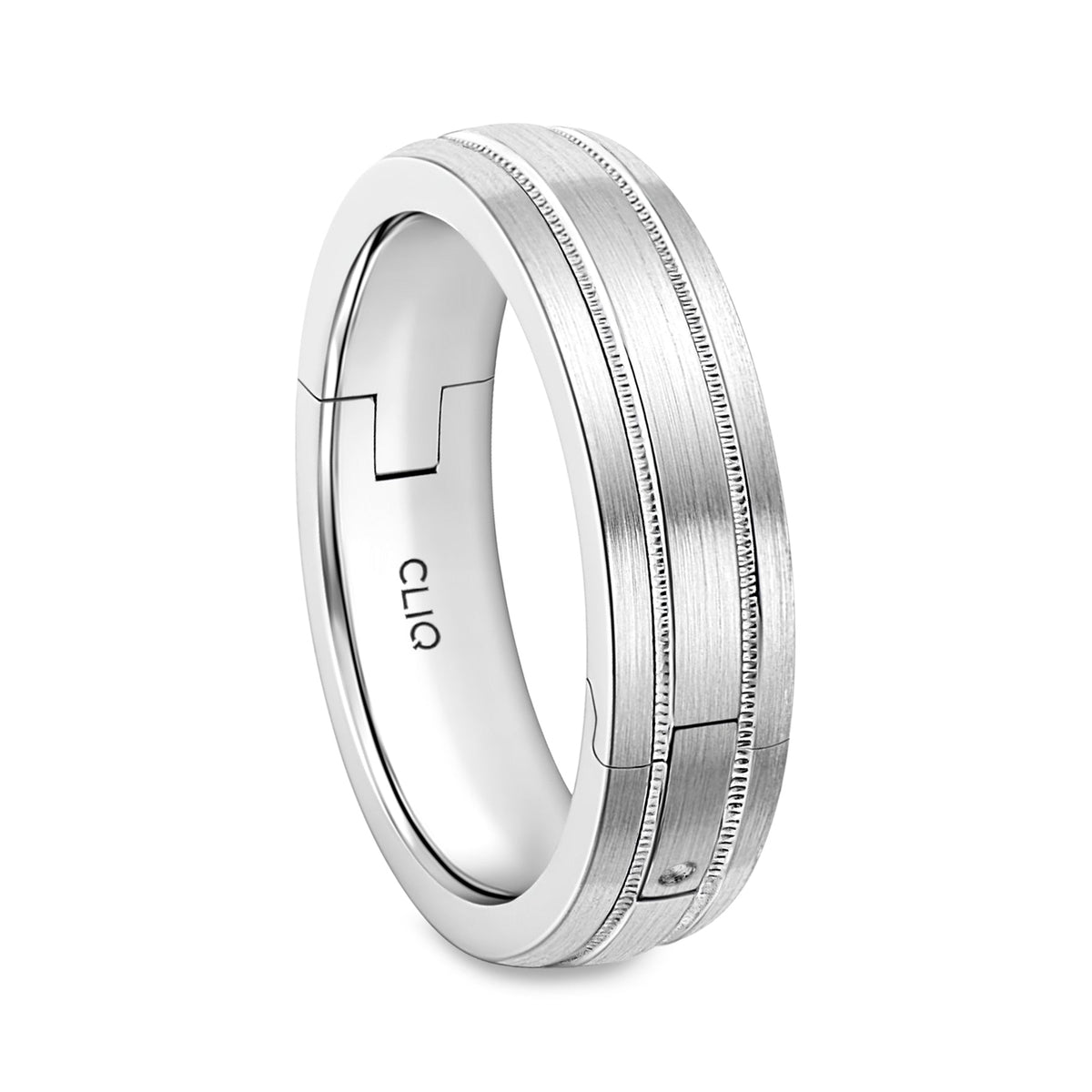 Trax Milgrain Band with Matte Finish, 6mm