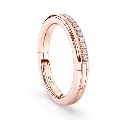 Duet Pave Diamond Double Band