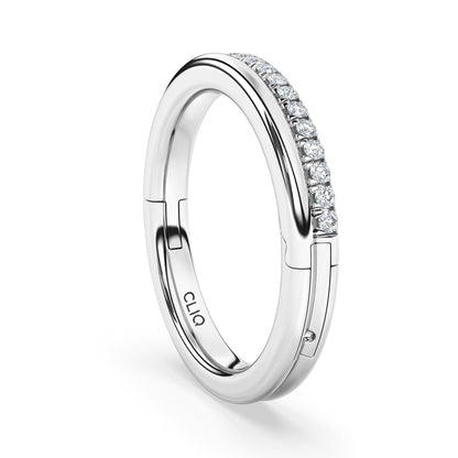 Duet Pave Diamond Double Band