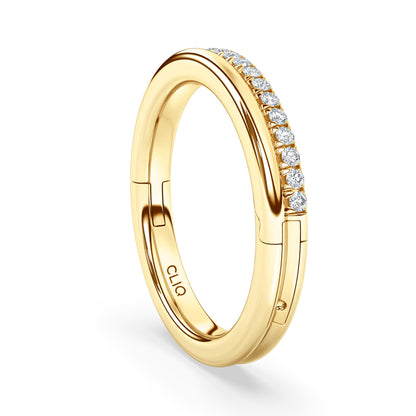 Duet Pave Diamond Double Band