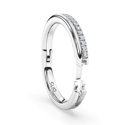 Duet Pave Diamond Double Band