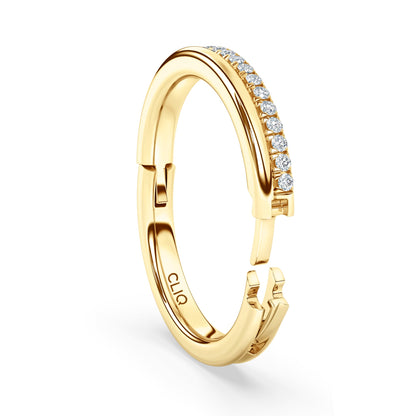 Duet Pave Diamond Double Band