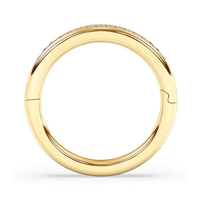 Duet Pave Diamond Double Band