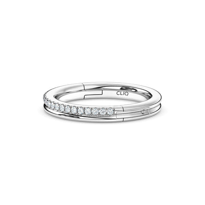 Duet Pave Diamond Double Band