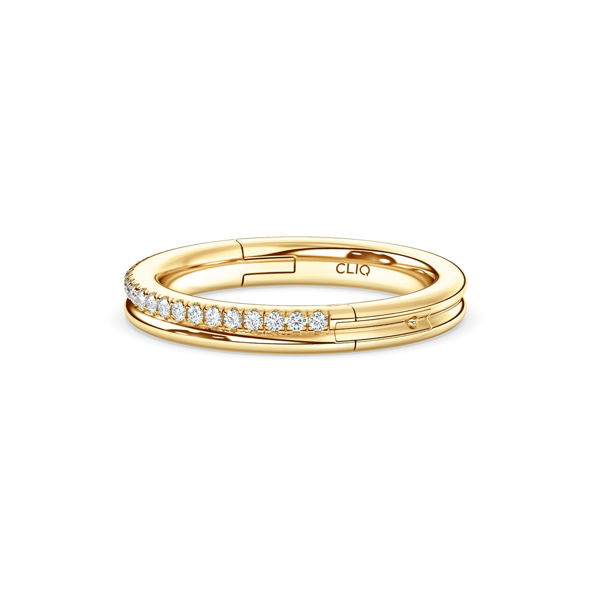Duet Pave Diamond Double Band