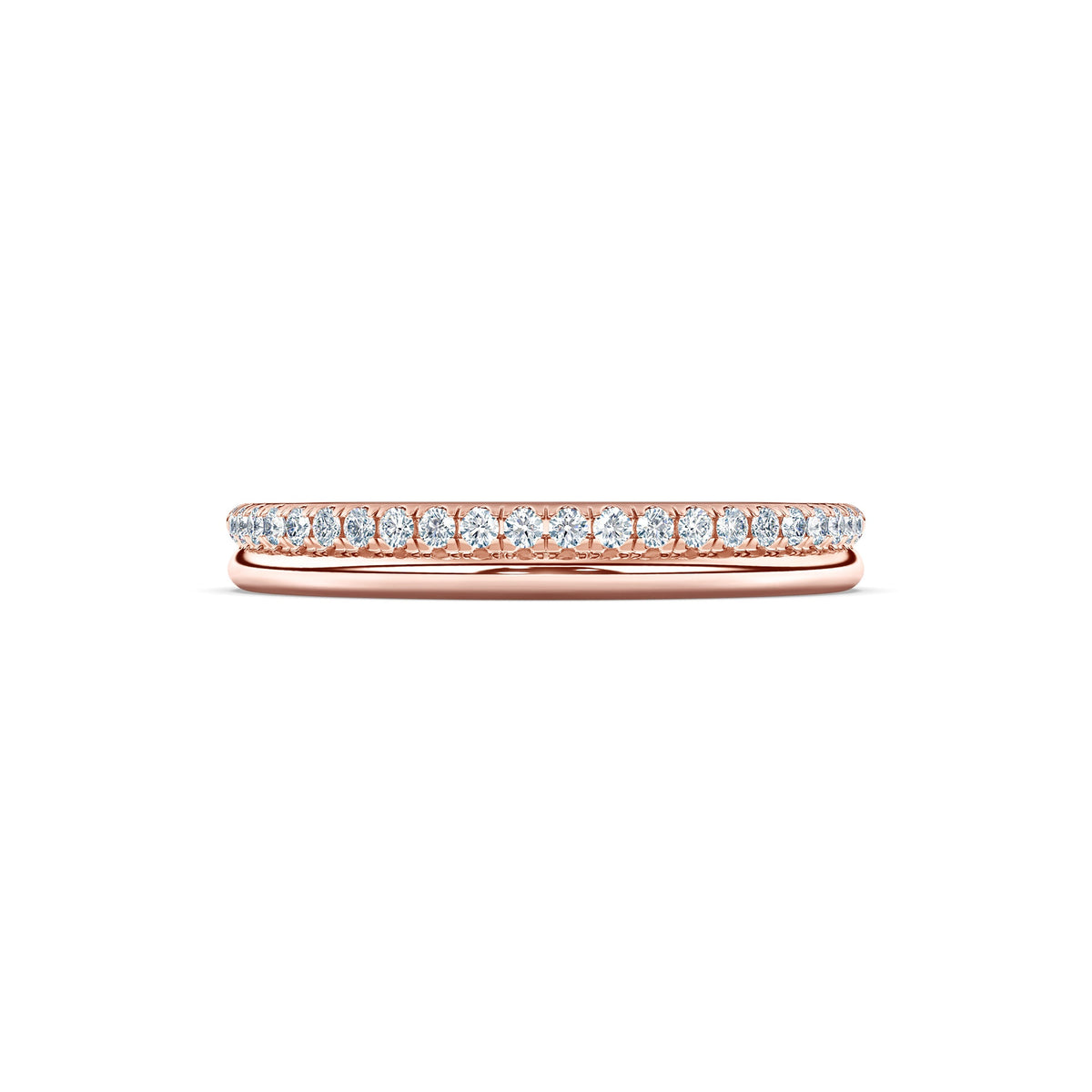 Duet Pave Diamond Double Band