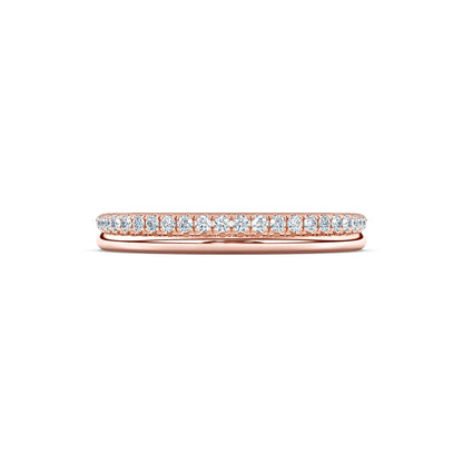 Duet Pave Diamond Double Band