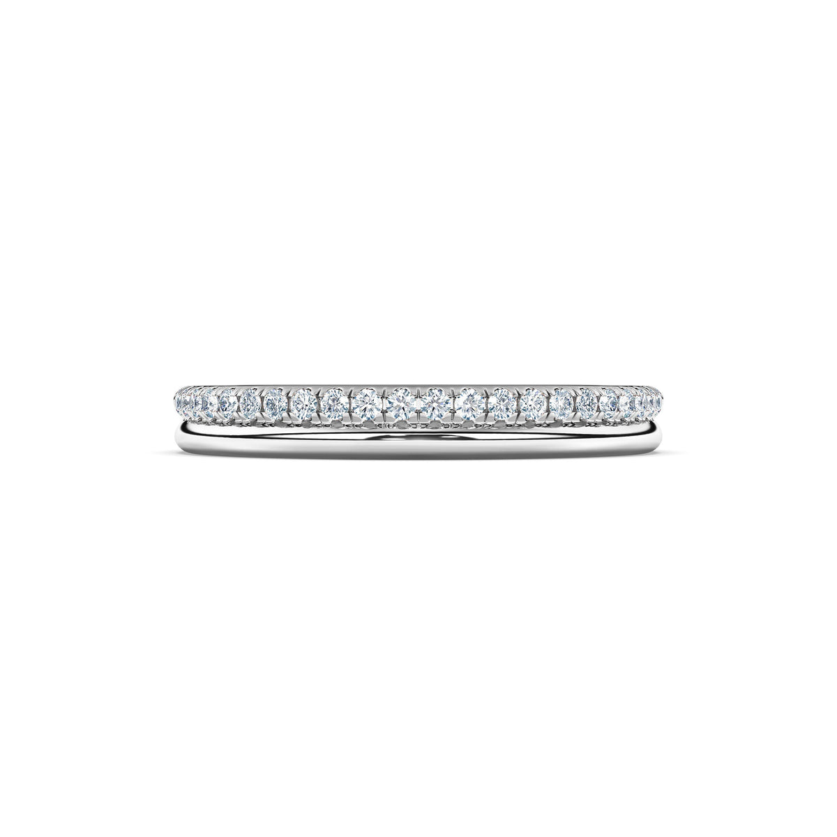 Duet Pave Diamond Double Band