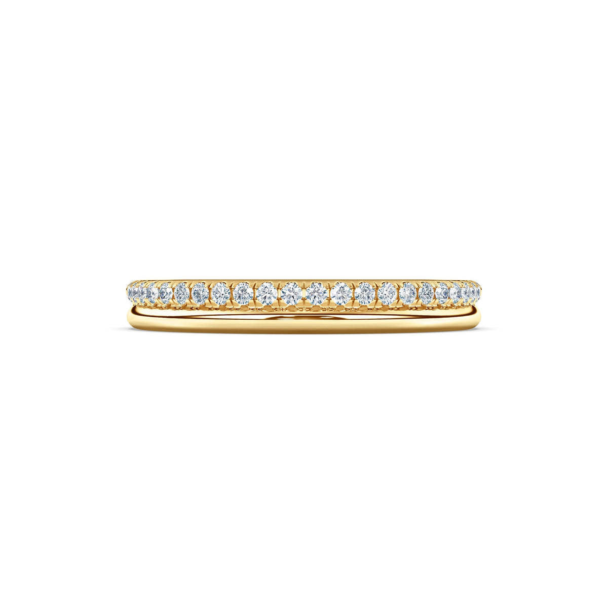 Duet Pave Diamond Double Band