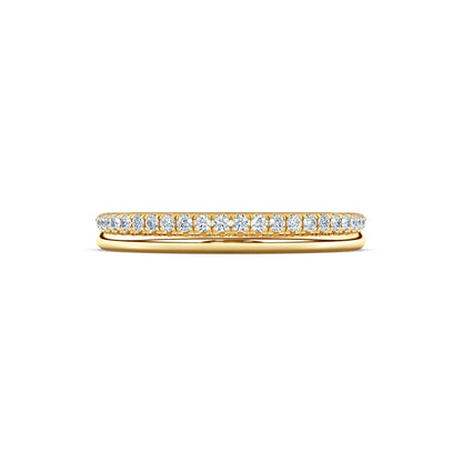 Duet Pave Diamond Double Band