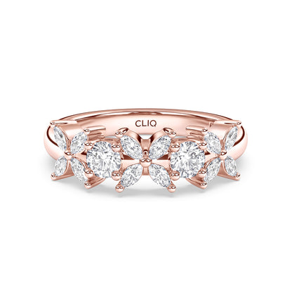 La Fleur Mixed Cut Diamond Band