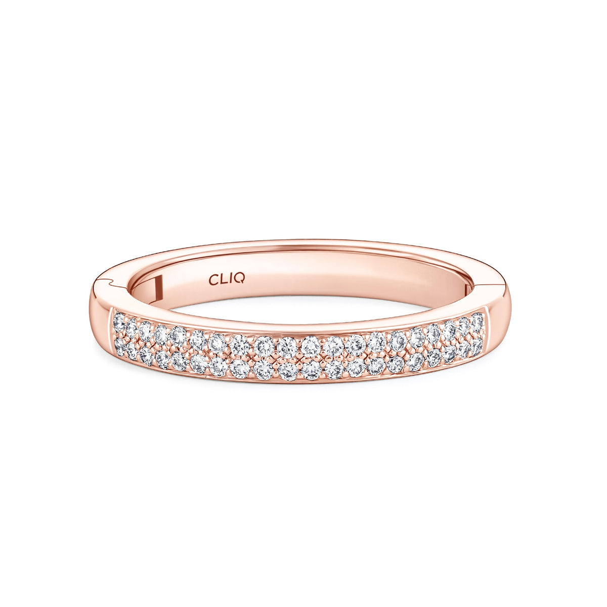 Bella Micro Pave Double Row Diamond Band
