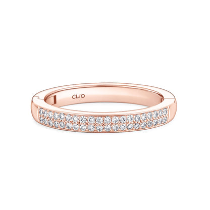 Bella Micro Pave Double Row Diamond Band