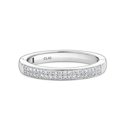 Bella Micro Pave Double Row Diamond Band